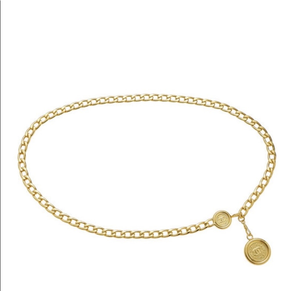 CHANEL GOLD 'CC' MEDALLION CHAIN BELT vintage 1980’s 💥New Markdown !